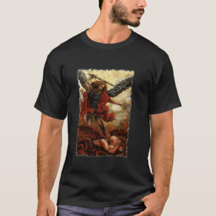Camiseta Cena da bíblia do arcanjo, fé em Deus
