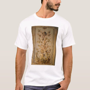 Camiseta Cena da caça, painelamento de madeira da sala de