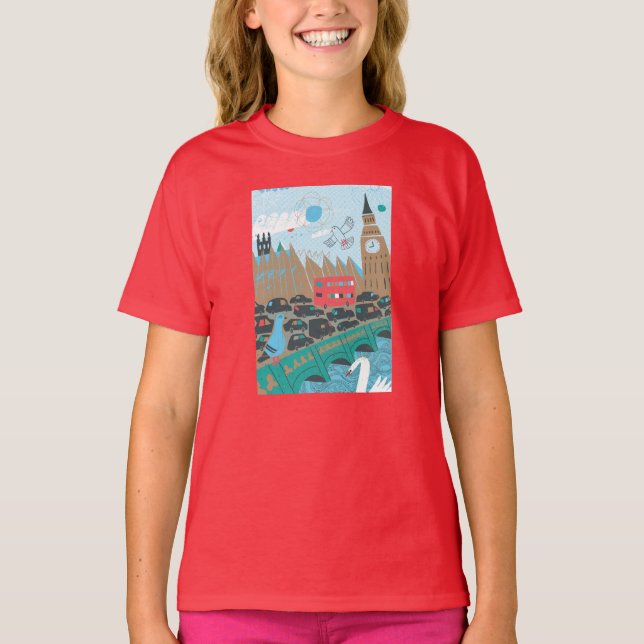 Camiseta Cena da cidade de Reino Unido (Frente)