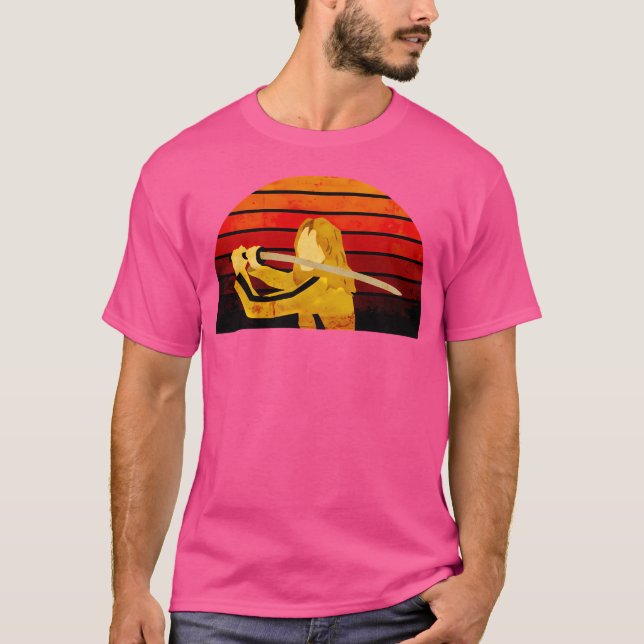 Camiseta Cena da Espada do Matar Bill Katana (Frente)