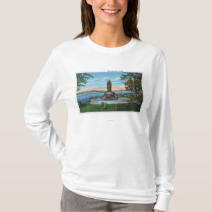 Camiseta Cena da estátua no parque do passeio