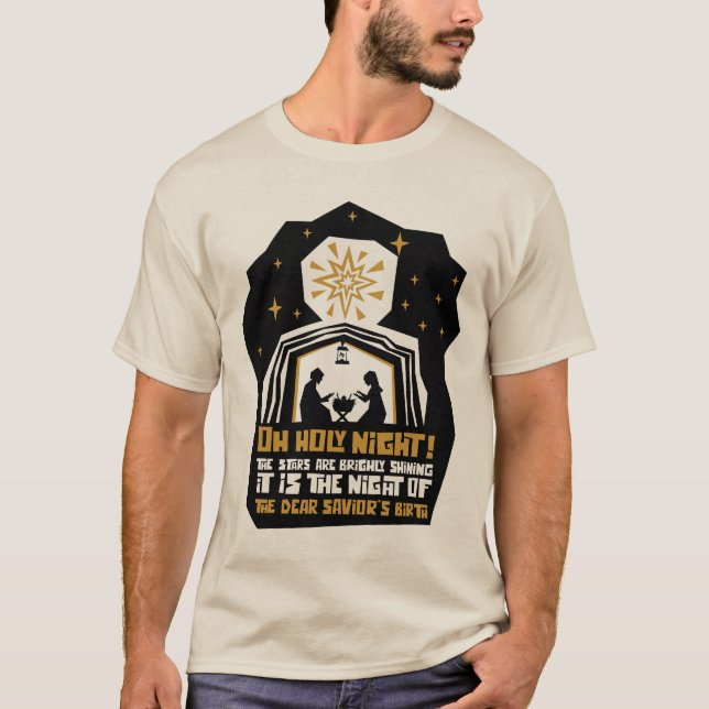 Camiseta Cena da Natividade da Noite Santa (Frente)