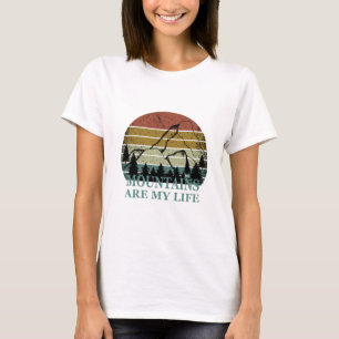 Camiseta Cena da paisagem florestal dos pinheiros