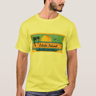 Camiseta Cena da praia da ilha de Edisto