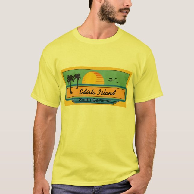 Camiseta Cena da praia da ilha de Edisto (Frente)