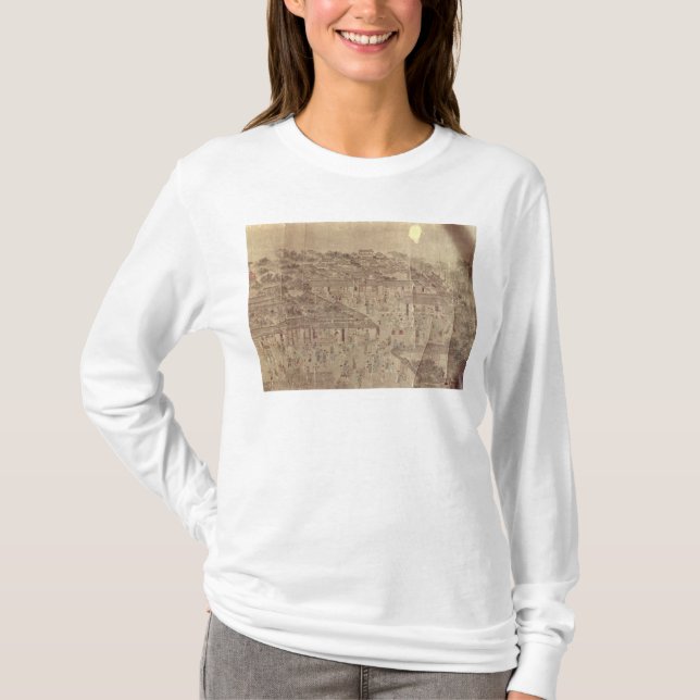 Camiseta Cena da rua, chinês, dinastia de Ming (Frente)