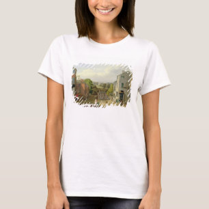 Camiseta Cena da rua em Chorley, Lancashire, com uma vista