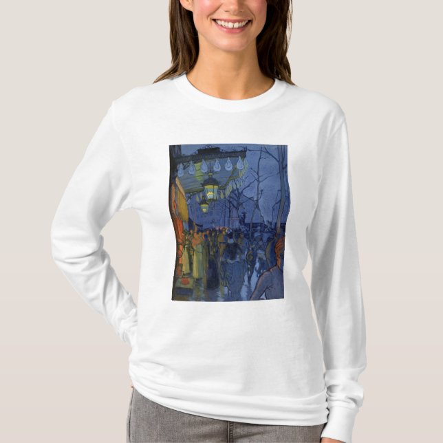 Camiseta Cena da rua, em cinco na tarde, 1887 (Frente)