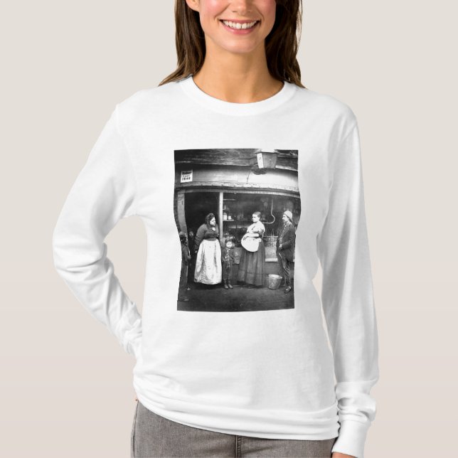 Camiseta Cena da rua no Victorian Londres (Frente)