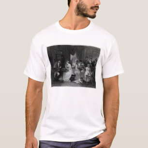 Camiseta Cena da sala de estar, "do dia social" por Peter