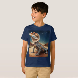 Camiseta Cena da Vida Selvagem de Jovem Carrapato Lizard