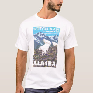 Camiseta Cena das cabras de montanha - Ketchikan, Alaska