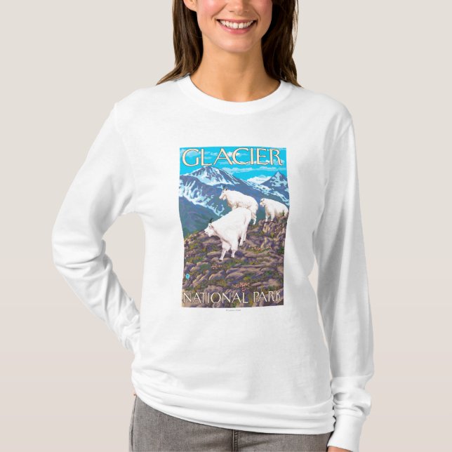 Camiseta Cena das cabras de montanha - parque nacional de (Frente)