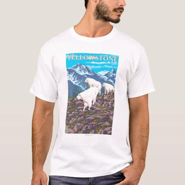 Camiseta Cena das cabras de montanha - parque nacional de (Frente)