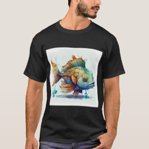 Camiseta Cena de Aquário Submarino