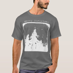 Camiseta Cena de árvore verde-neve, Feliz Natal