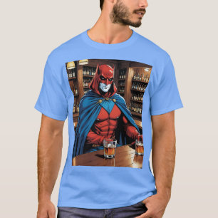 Camiseta Cena de Bar Mascarada Vigilante Whiskey