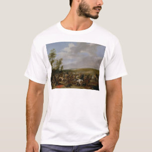 Camiseta Cena de batalha em Lutzen entre o rei Gustavus