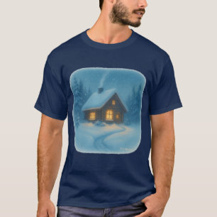 Camiseta Cena de Cabana de Inverno