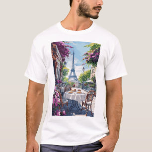 Camiseta Cena de café parisiense Vintage T-Shirt