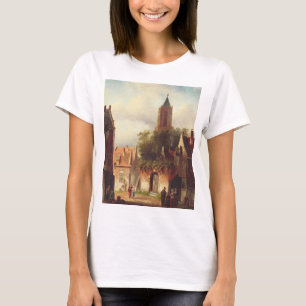 Camiseta Cena de Cidade Holandesa por Charles Leickert Pais