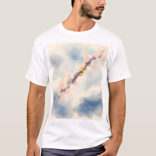 Camiseta Cena de Cometa de Aquarela (Frente)