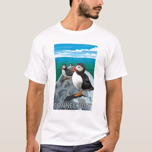 Camiseta Cena de ConnecticutPuffins (Frente)
