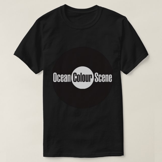 Camiseta Cena de cor do oceano 2 T clássico (Frente do Design)