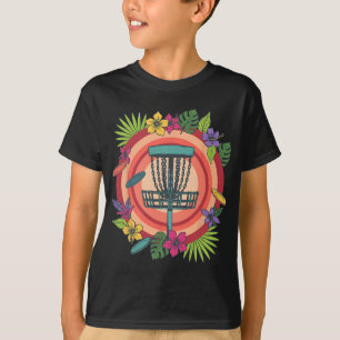 Camiseta Cena de Disco Voador de Disc Golf Tropical