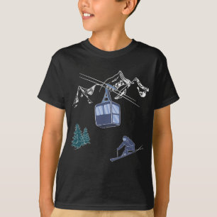 Camiseta Cena de Esqui Esportes de Inverno