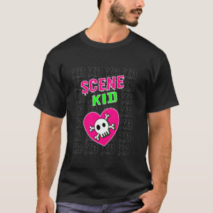 Camiseta Cena de Garoto Caveira Neon XD