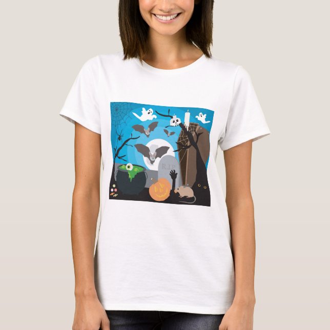 Camiseta Cena de Halloween (Frente)