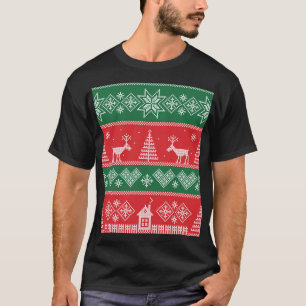 Camiseta Cena de inverno: padrão uniforme de colheita
