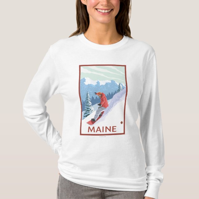 Camiseta Cena de MaineSnowboarder (Frente)
