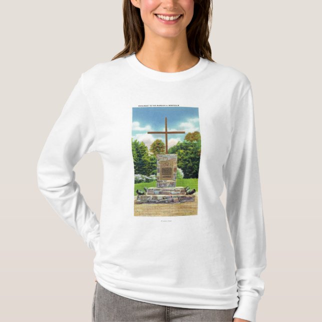 Camiseta Cena de Marquês de Montcalm Monumento (Frente)