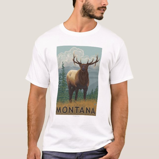 Camiseta Cena de MontanaElk (Frente)