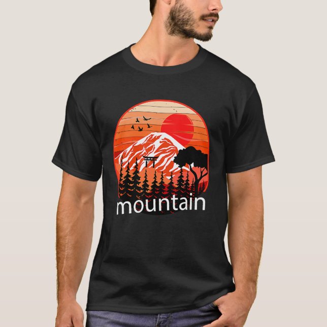 Camiseta Cena de Montanha e Floresta 31 (Frente)