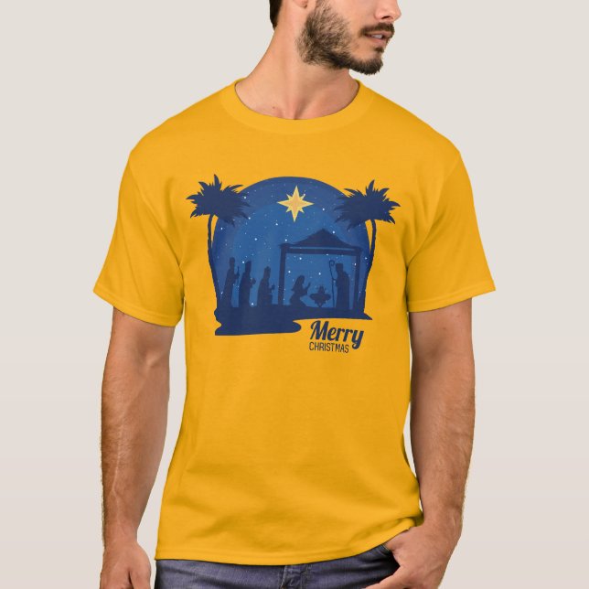 Camiseta Cena de Natal Feliz (Frente)