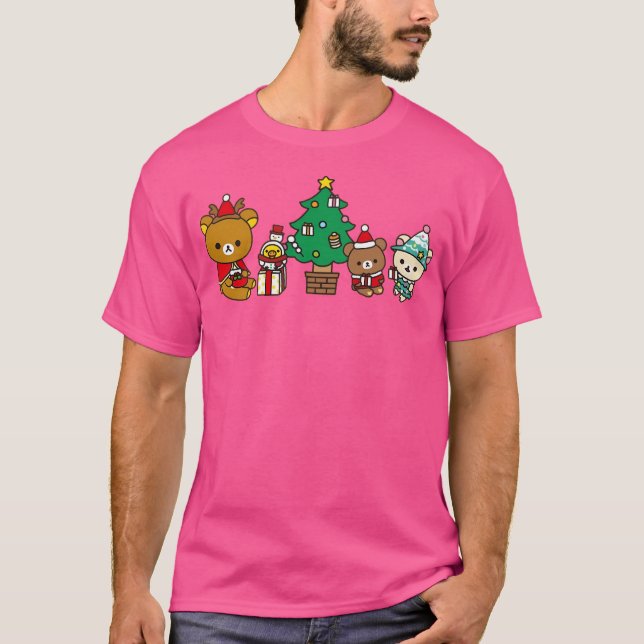 Camiseta Cena de Natal Inspirou a Grafia Rilakuma (Frente)