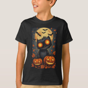 Camiseta Cena de Personagem de Halloween Fofo com Fantasia