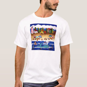 Camiseta Cena de Praia da Baleia de Cabo Cod