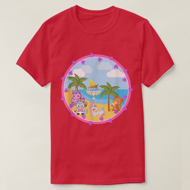 Camiseta Cena de praia de Fairytale (Frente do Design)