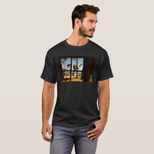 Camiseta Cena de praia de Fiji tropical mcna (Frente Completa)