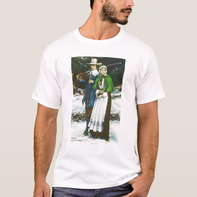 Camiseta Cena de Priscilla e de John Alden (Frente)