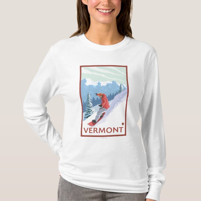 Camiseta Cena de VermontSnowboarder (Frente)