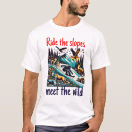 Camiseta Cena de Vida Selvagem Epic Snowboard Adventure