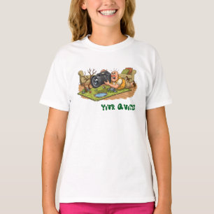 Camiseta Cena Divertida de Fotografia de Vida Selvagem em D