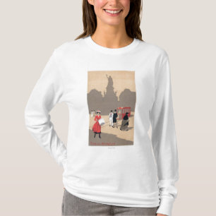 Camiseta Cena do art deco de Place de la Republique