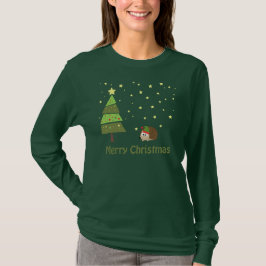 Camiseta Cena do Natal do ouriço