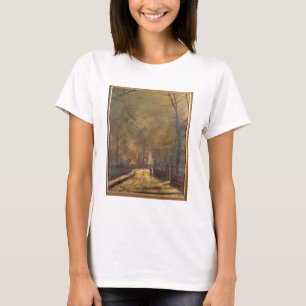 Camiseta Cena do outono, Leeds, 1874 (óleo a bordo)